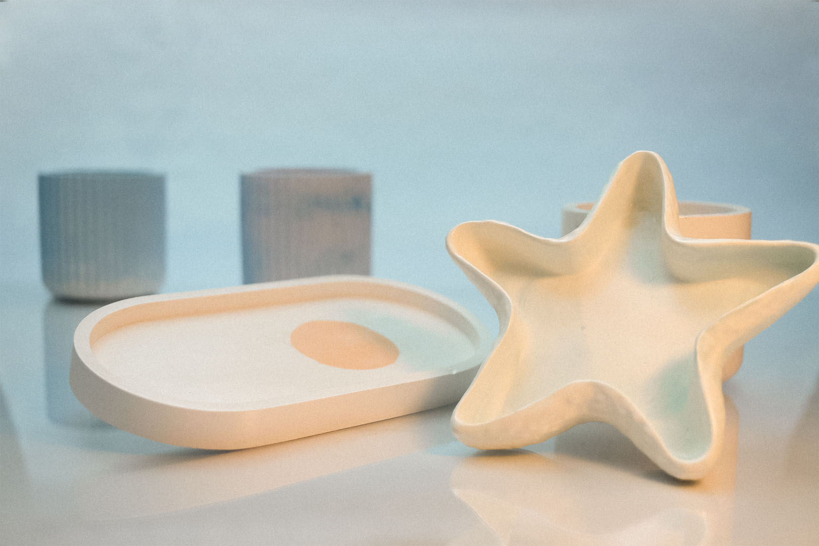 Gotowa tacka z gipsu polimerowego